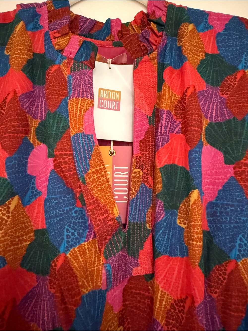 NWT Briton Court Delilah Maxi Dress in Pink Multi Medium - Picture 6 of 13
